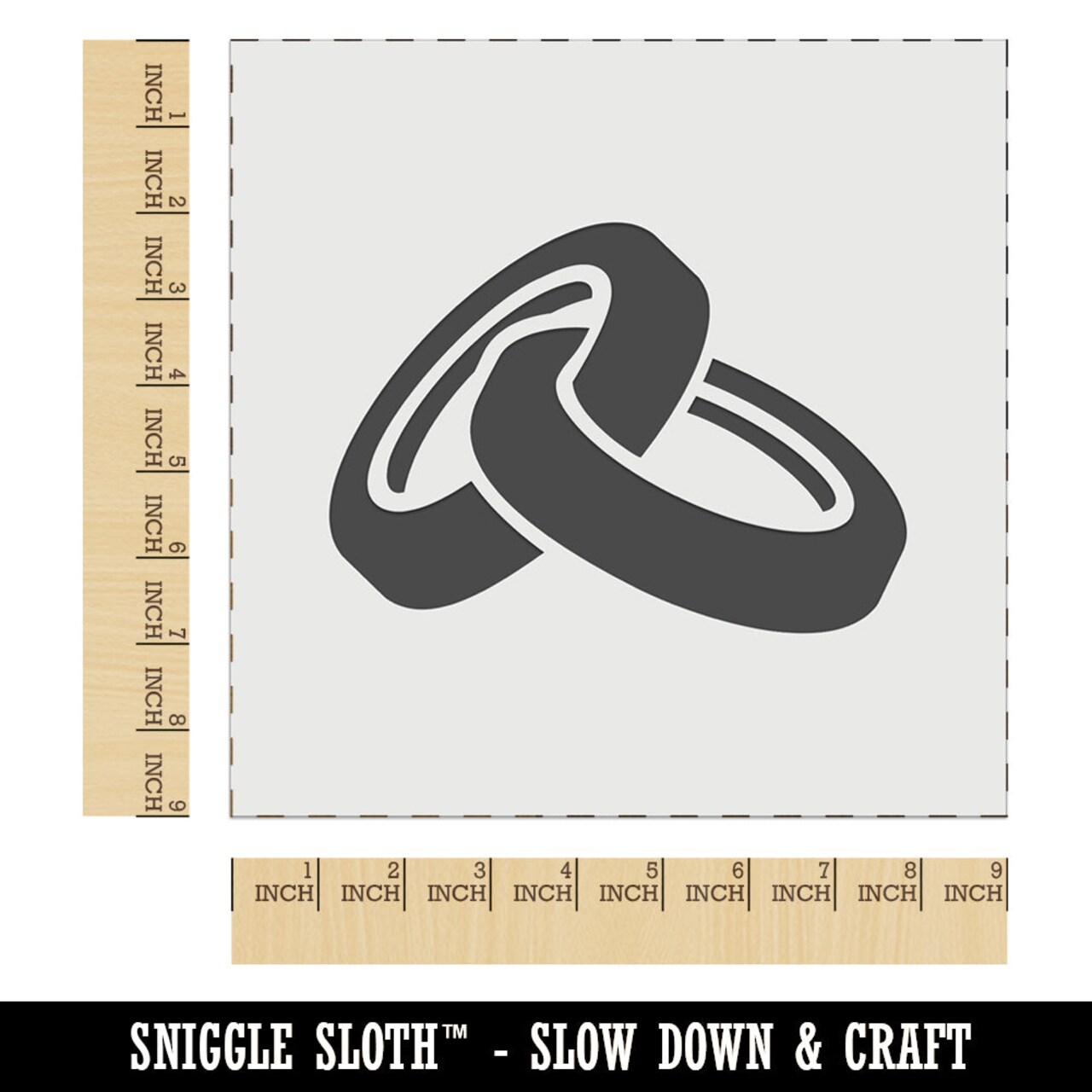 Wedding Ring Bands Rings Wall Cookie DIY Craft Reusable Stencil